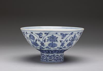 图片[2]-Short stem bowl with the Eight Buddhist Symbols in underglaze blue, Ming dynasty, Xuande reign, 1426-1435-China Archive